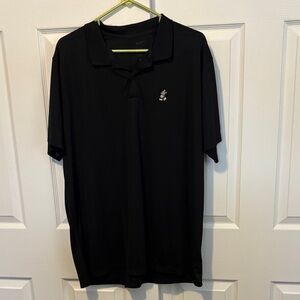 Nike Men's Classic Black Polo featuring Mickey Mouse